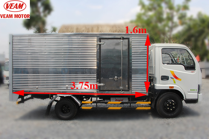VT200a xe tải Veam có kích thướt thùng nhỏ gọn thuận tiện chở các mặt hàng-ototaisg.com